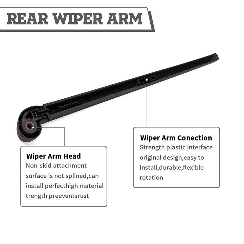 HODEE Rear Wiper Arm Blade Nut Set Replacement for Audi A3 2006-2013 S3 2002-2008,A3 Quattro 2007-2013 A4 2002-2008,Back Windshield Wiper Assembly with Window Wiper Cap Cover Accessories,OE: - Image 4